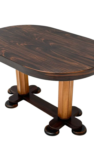 Art Deco Oval Center Table by Gebroeders Reens, 1930s